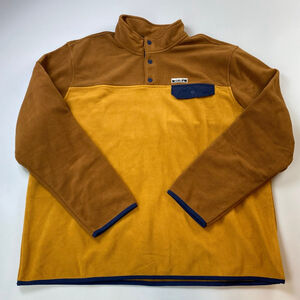 AUCLAIR Fleece Sweater Mens XXL Brown Colorblock TSnap Utility Gorpcore Outdoors